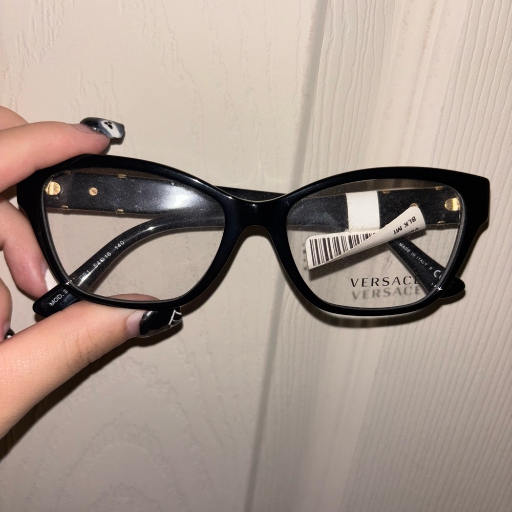Versace Black Cat-Eye Glasses